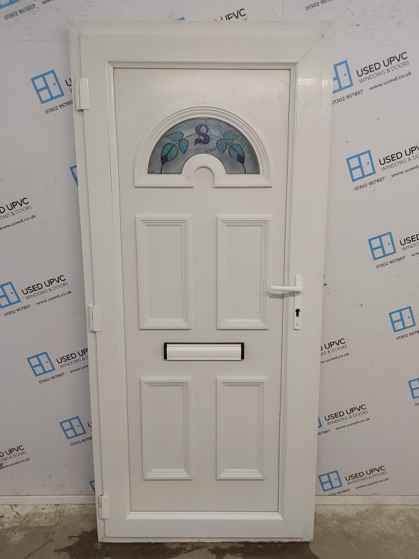 Used White Upvc Front Door 900mm x 2010mm C7D029 - Image 2