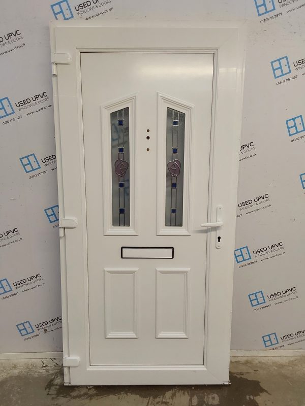 Used White Upvc Front Door 1000mm x 2060mm C7D030 - Image 2