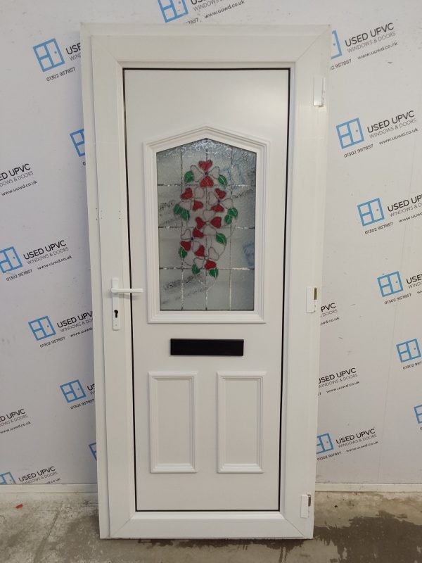Used White Upvc Front Door 910mm x 2045mm C7D034 - Image 2