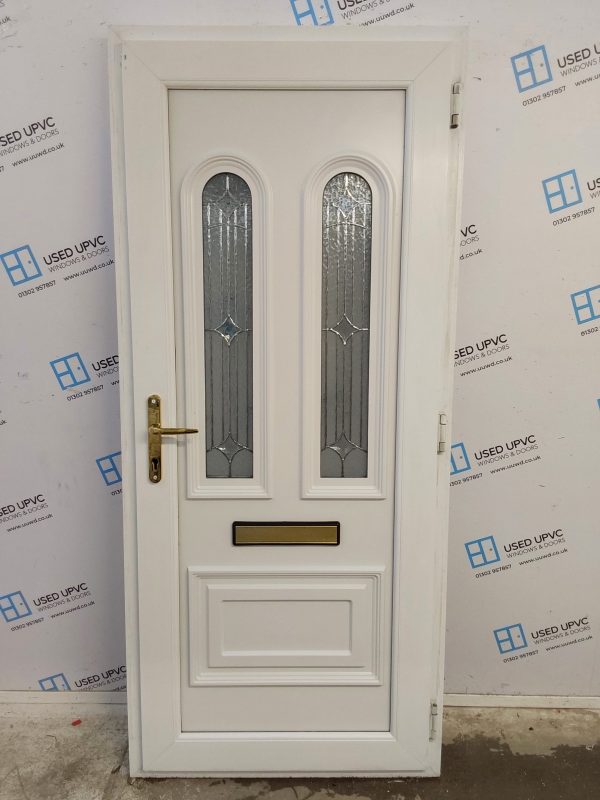 Used White Upvc Front Door 910mm x 2070mm C7D068 - Image 2