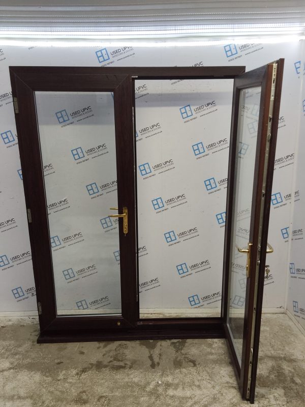 Used Rosewood Upvc French Doors 1575mm x 2090mm EA4 - Image 3