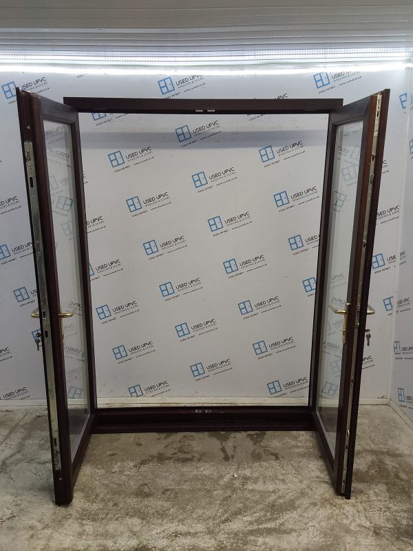 Used Rosewood Upvc French Doors 1575mm x 2090mm EA4 - Image 4