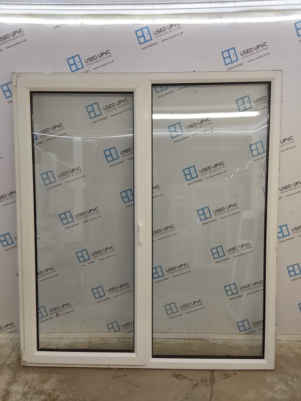Used White Upvc Full Glass Tilt And Turn Door With Side Panel 1805mm x 2060mm DS032 - Image 2