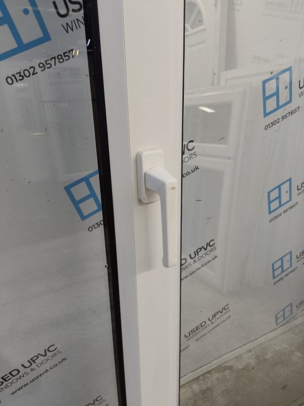 Used White Upvc Full Glass Tilt And Turn Door With Side Panel 1805mm x 2060mm DS032 - Image 6