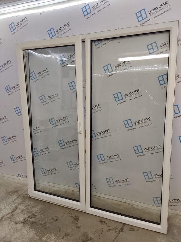 Used White Upvc Full Glass Tilt And Turn Door With Side Panel 1805mm x 2060mm DS032 - Image 4