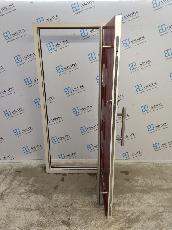 Used Red Composite Front Door 910mm x 2030mm 0093 - Image 3