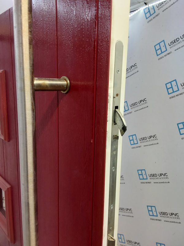 Used Red Composite Front Door 910mm x 2030mm 0093 - Image 6