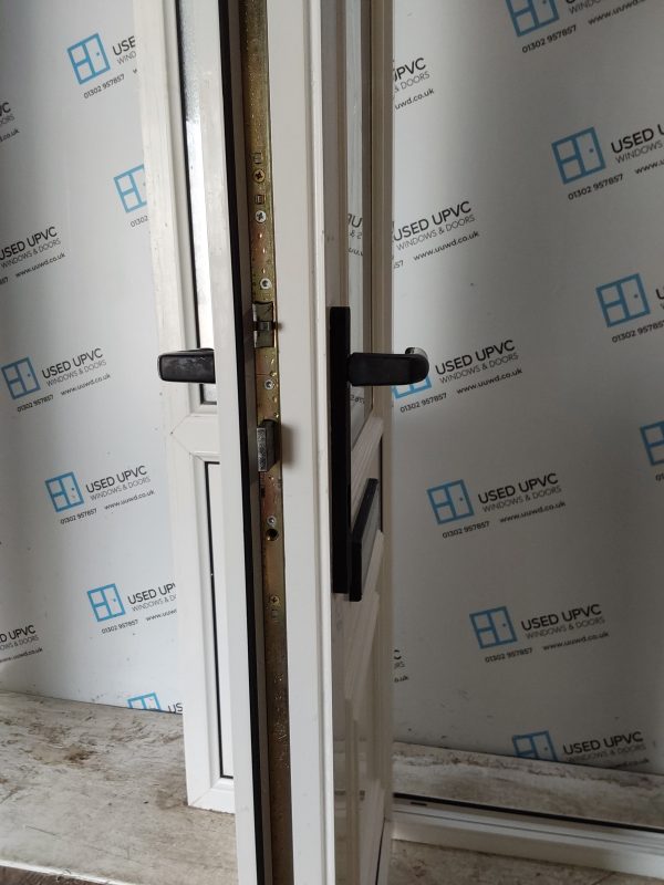 Used White Upvc Front Door With Side Panel And Toplight 1325mm x 2480mm DS024 - Image 5