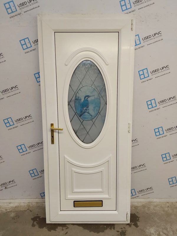 Used White Upvc Front Door 880mm x 2065mm 0613 - Image 2