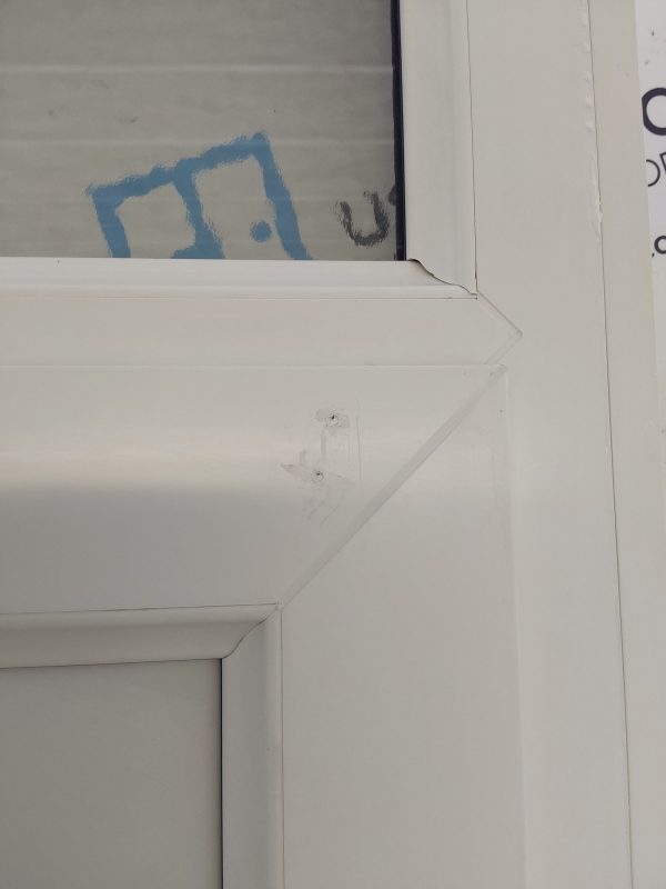 Used White Upvc Front Door And Toplight 870mm x 2360mm (Reduce To 830mm) 0462 - Image 9