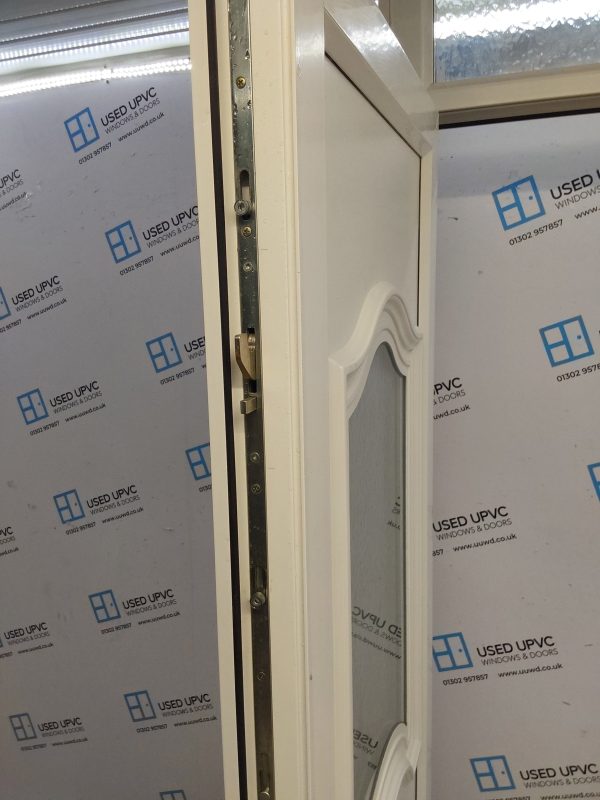 Used White Upvc Front Door And Toplight 870mm x 2360mm (Reduce To 830mm) 0462 - Image 4