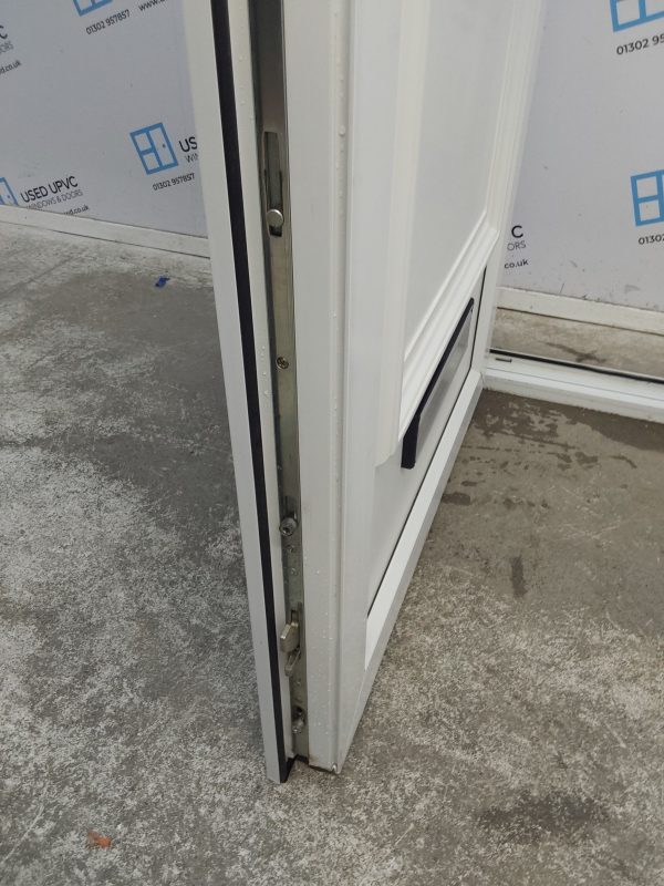 Used White Upvc Front Door And Toplight 870mm x 2360mm (Reduce To 830mm) 0462 - Image 6