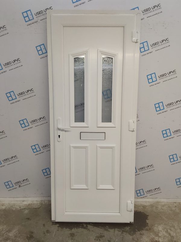Used White Upvc Front Door 890mm x 2170mm 0354 - Image 2