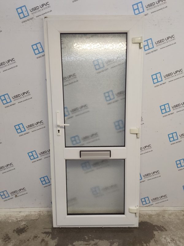 Used White Upvc Front Door 900mm x 2080mm 0258 - Image 2