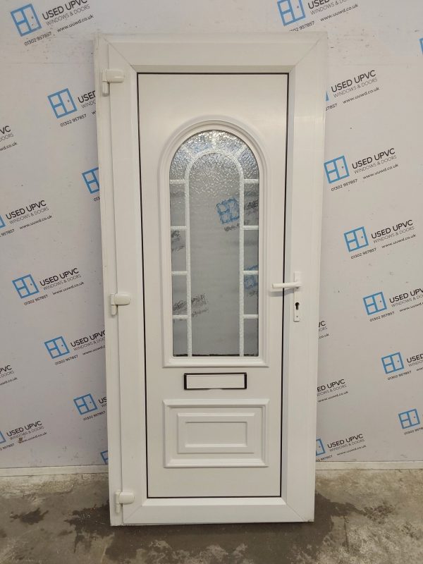 Used White Upvc Front Door 910mm x 2070mm (Reduce To 890mm) 0184 - Image 2