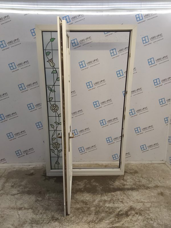 Used White Upvc Front Door And Side Panel 1185mm x 2100mm DS023 - Image 3