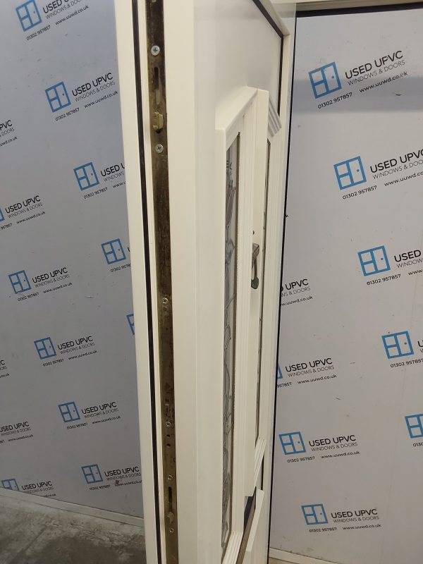 Used White Upvc Front Door And Side Panel 1185mm x 2100mm DS023 - Image 4
