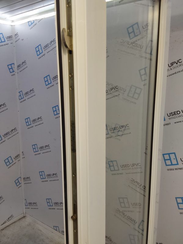 Used White Upvc French Doors 1435mm x 2210mm EA6 - Image 6