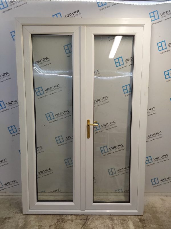 Used White Upvc French Doors 1435mm x 2210mm EA6 - Image 2