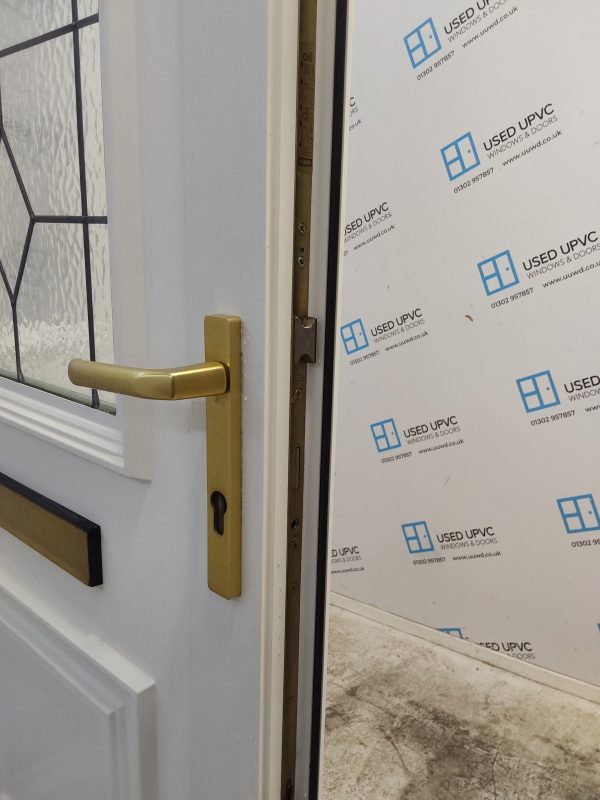 Used White Upvc Front Door And Side Panel 1365mm x 2090mm (Reduce To 2070mm) DS007 - Image 5