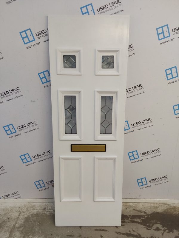 Used White Upvc Front Door Panel 605mm x 1802mm x 28mm UFDP0053 - Image 4