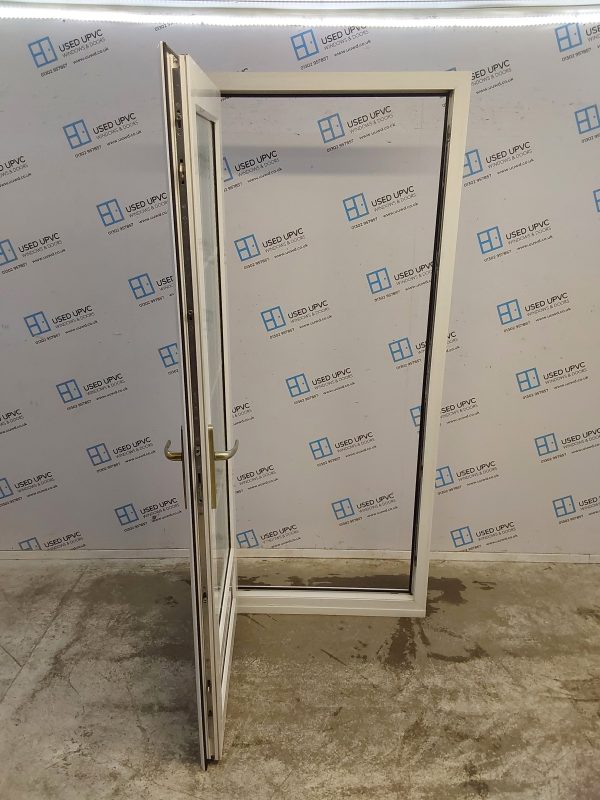 Used White Upvc Back Door 880mm x 2060mm (Reduce To 860mm) 0008 - Image 3