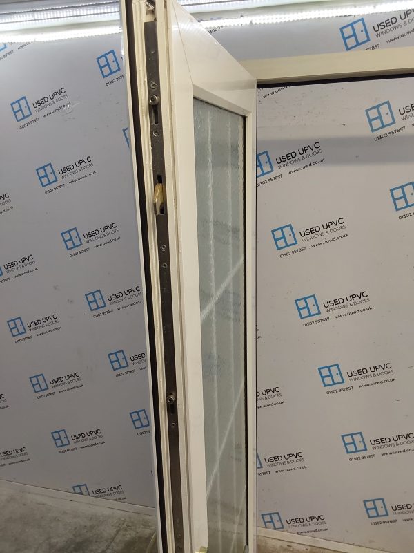 Used White Upvc Back Door 880mm x 2060mm (Reduce To 860mm) 0008 - Image 4