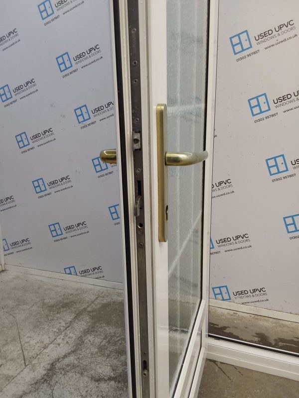 Used White Upvc Back Door 880mm x 2060mm (Reduce To 860mm) 0008 - Image 5