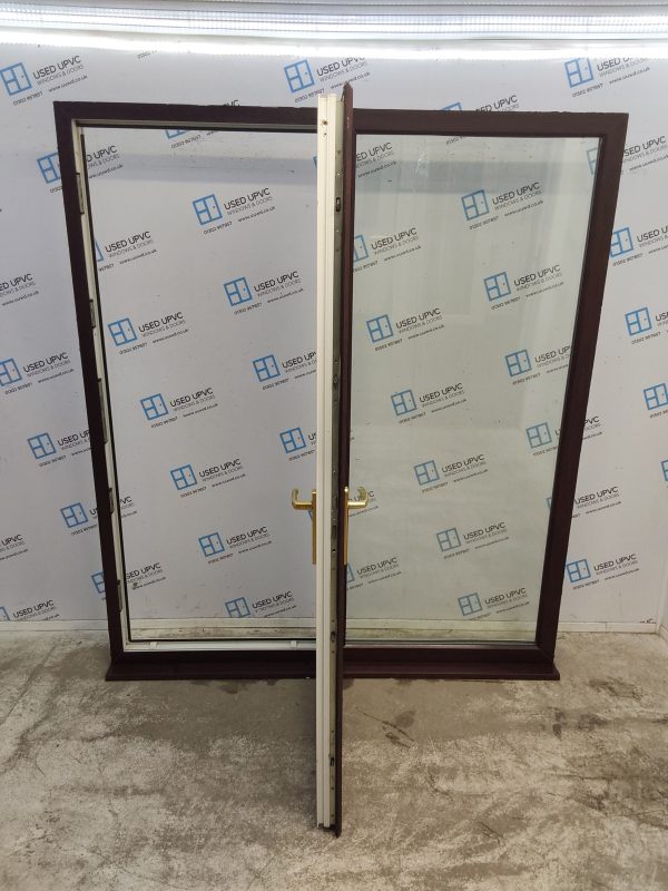 Used Rosewood Full Glass Door And Side Panel 1800mm x 2090mm DS034 - Image 2