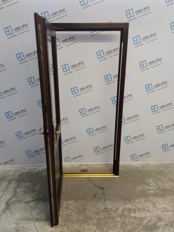 Used Rosewood Upvc Back Door (Outwards Opening) 890mm x 1985mm 0462 - Image 3