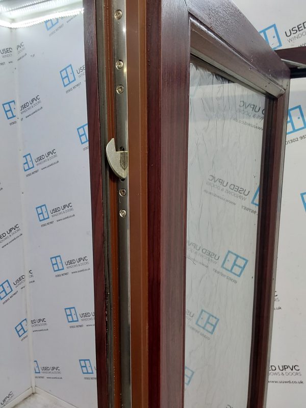 Used Rosewood Upvc Back Door (Outwards Opening) 890mm x 1985mm 0462 - Image 4
