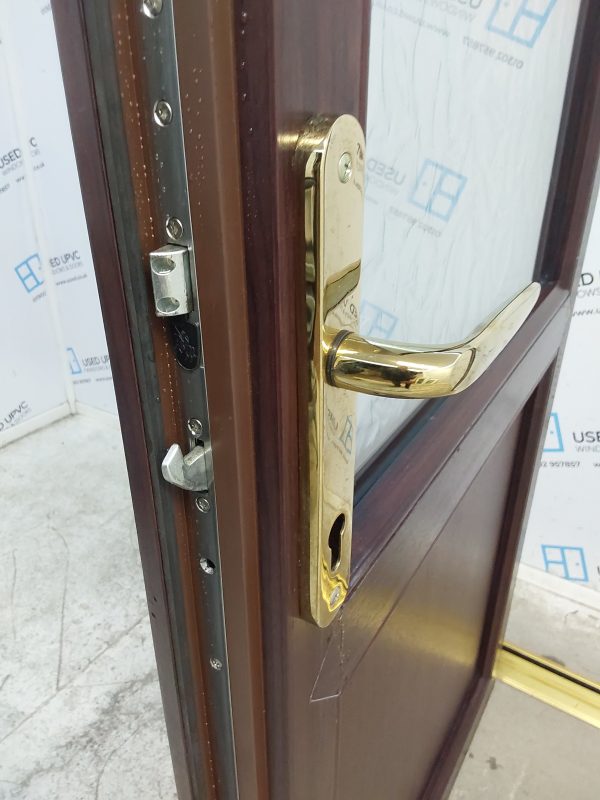 Used Rosewood Upvc Back Door (Outwards Opening) 890mm x 1985mm 0462 - Image 5