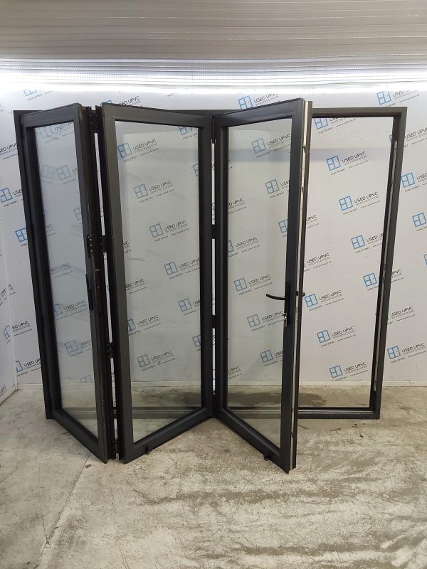 Used Anthracite Grey Aluminium Bi-folding Doors 2400mm x 2105mm BI-FOLD - Image 4