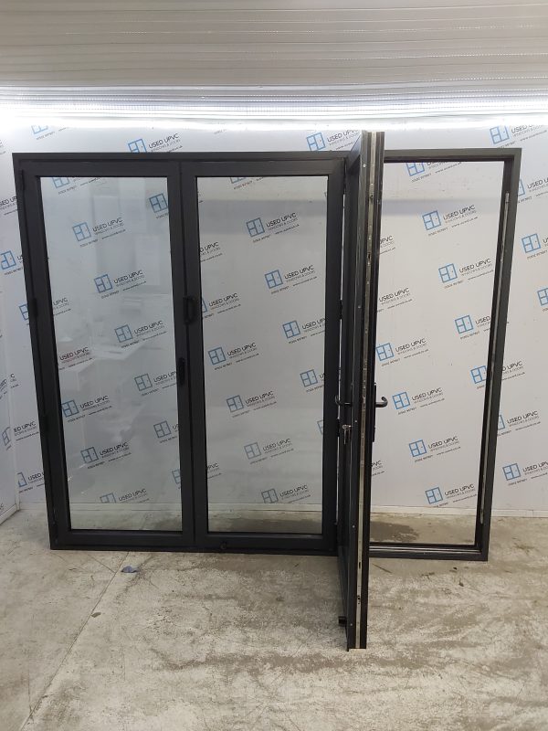 Used Anthracite Grey Aluminium Bi-folding Doors 2400mm x 2105mm BI-FOLD - Image 3