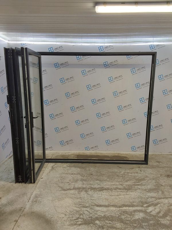 Used Anthracite Grey Aluminium Bi-folding Doors 2400mm x 2105mm BI-FOLD - Image 5