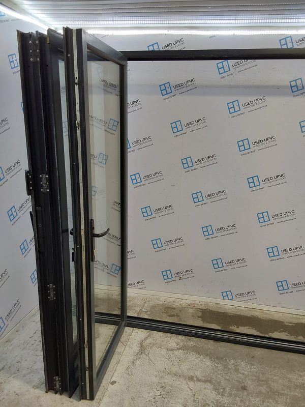 Used Anthracite Grey Aluminium Bi-folding Doors 2400mm x 2105mm BI-FOLD - Image 21