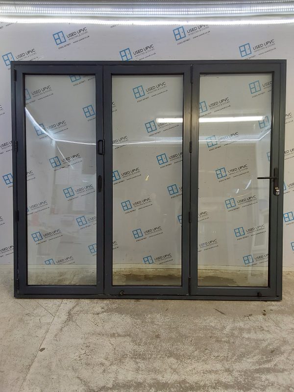 Used Anthracite Grey Aluminium Bi-folding Doors 2400mm x 2105mm BI-FOLD - Image 2