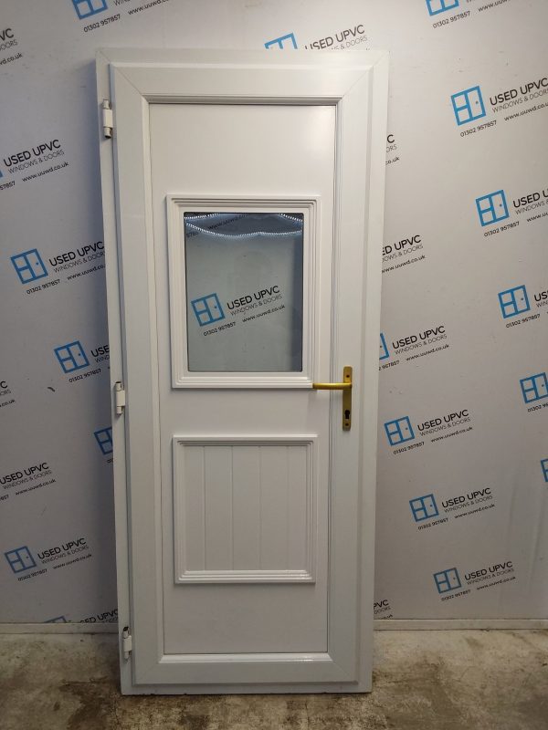 Used White Upvc Back Door 860mm x 2080mm 0621 - Image 2
