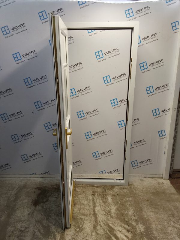 Used White Upvc Back Door 860mm x 2080mm 0621 - Image 3