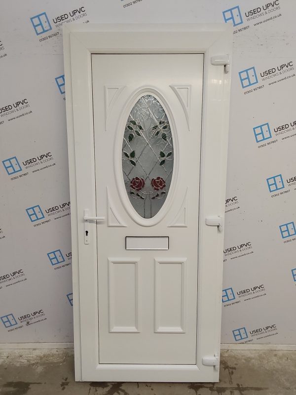 Used White Upvc Front Door 905mm x 2110mm 0764 - Image 2