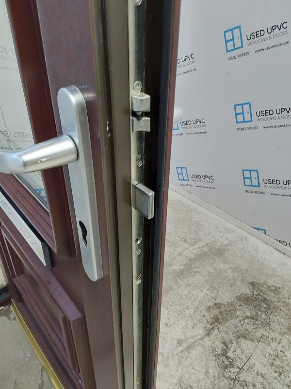 Used Rosewood Upvc Front Door 910mm x 2140mm 0740 - Image 7
