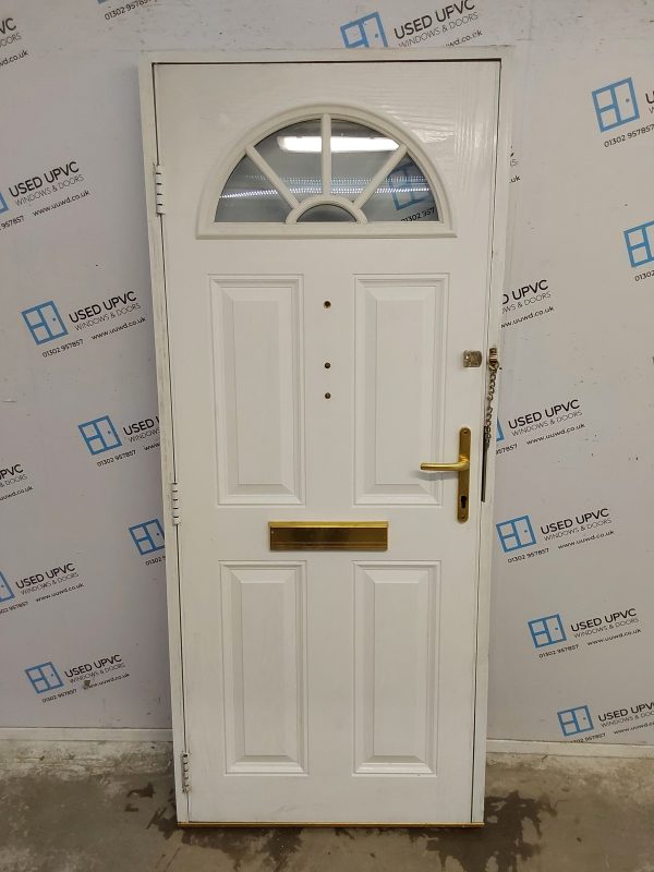 Used White Composite Front Door 835mm x 1950mm 0579 - Image 2