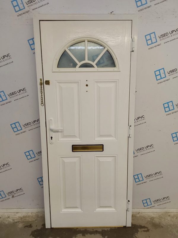 Used Green Composite Front Door 880mm x 2030mm 0320 - Image 2