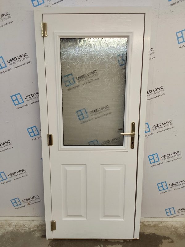 Used Rosewood Composite Back Door 890mm x 2045mm (Reduce To 875mm) 0309 - Image 2