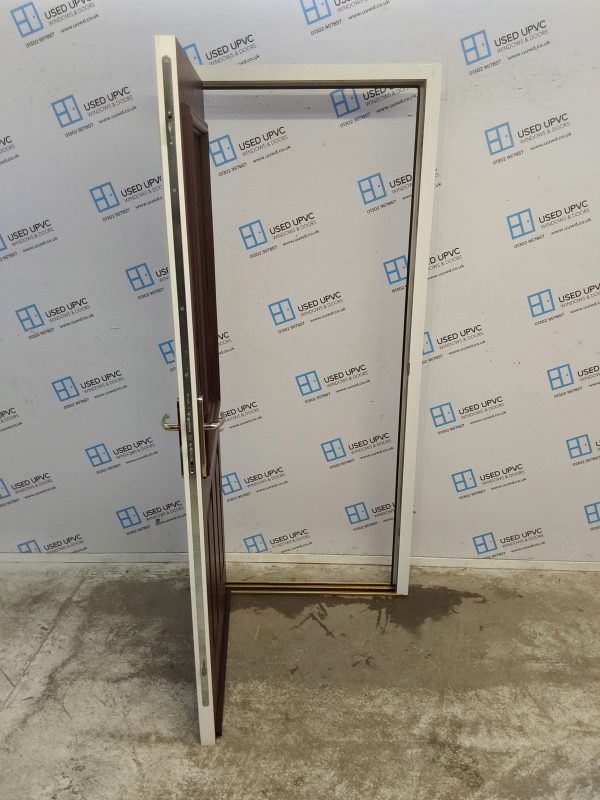 Used Rosewood Composite Back Door 890mm x 2045mm (Reduce To 875mm) 0309 - Image 3