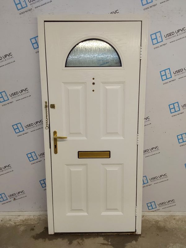 Used White Composite Front Door 910mm x 2025mm 0144 - Image 2