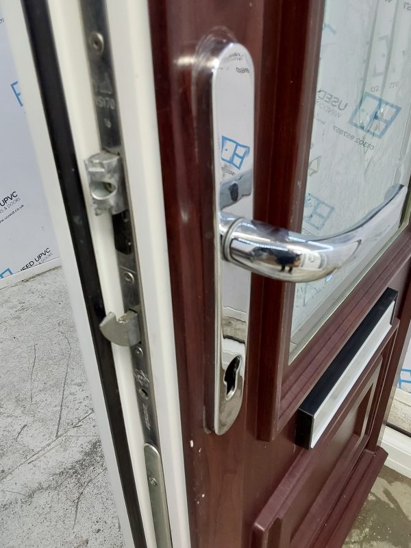Used Rosewood Upvc Front Door 880mm x 2080mm 0125 - Image 9
