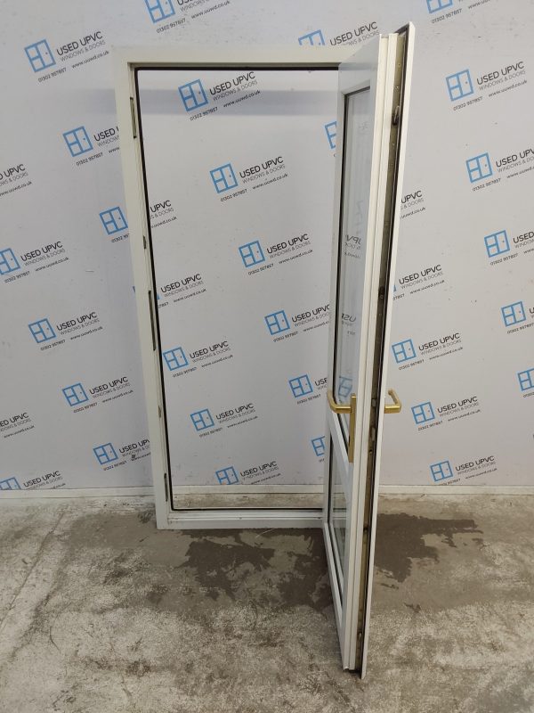 Used White Upvc Back Door 830mm x 1920mm 0115 - Image 3