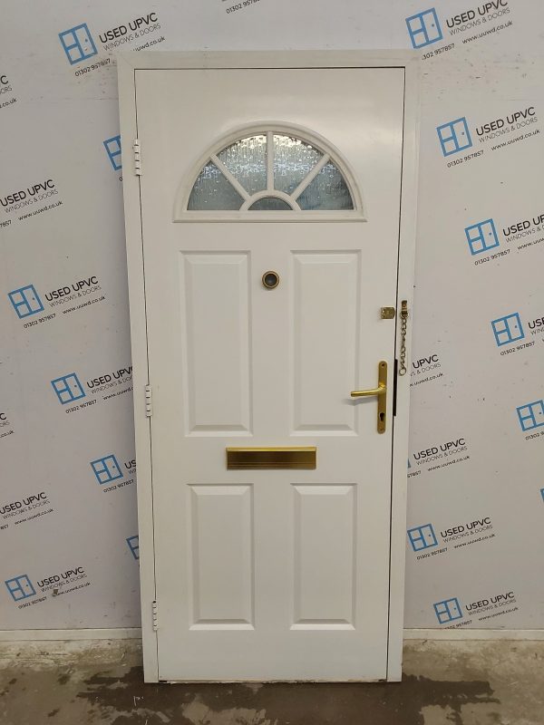 Used White Upvc Front Door 905mm x 2085mm 0120 - Image 2
