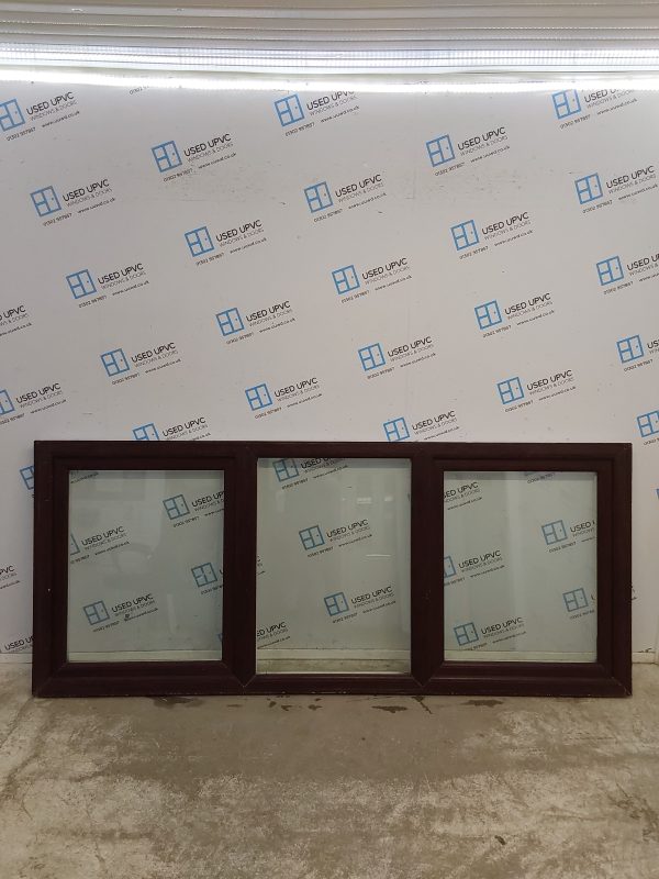 Used Rosewood Upvc Tilt And Turn Window 2430mm x 1030mm LW0050